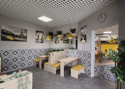 Interiér design bageterie